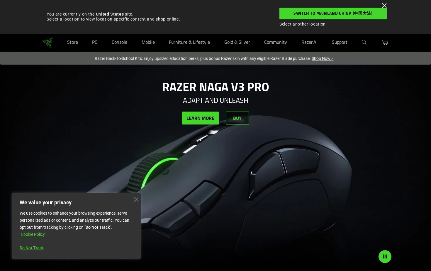 Razer 页面快照
